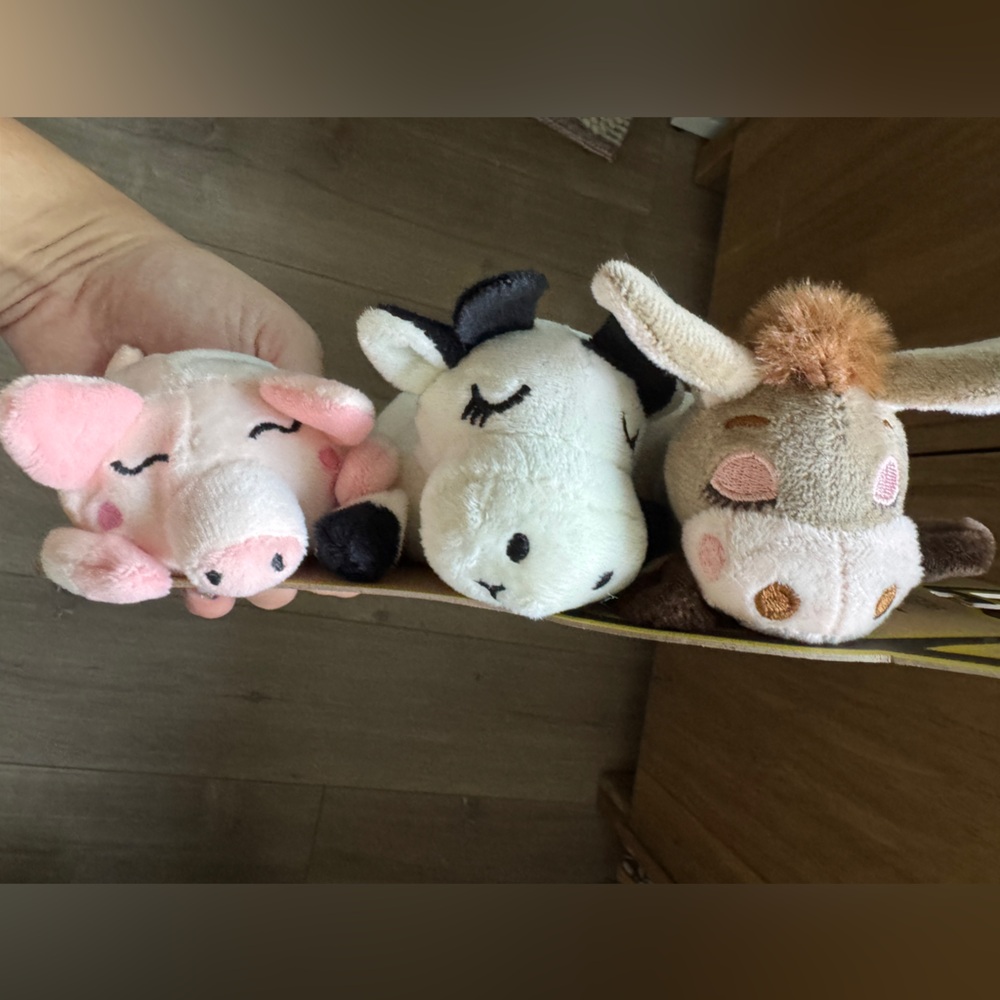 NANDOG PET Mini Plush Farm Animal Toys set of 3 NWT 💛
